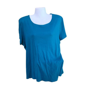 Croft & Barrow Women's T-Shirt, size XXL, Teal color